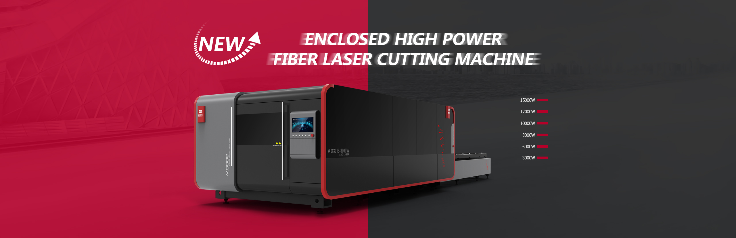 ENCLOSED HIGH POWER FIBER LASER CUTTING MACHINE
